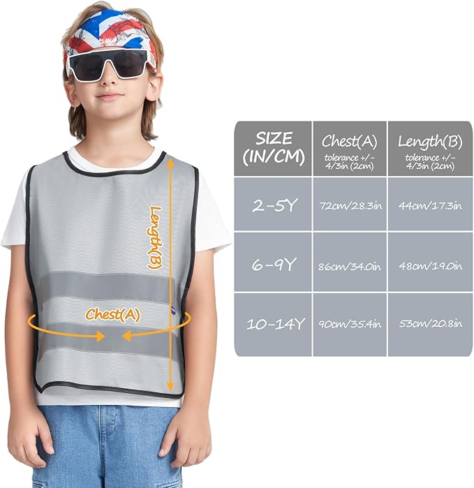 A-SAFETY Kids High Vis Reflective construction Safety vest customized LOGO - Image 4