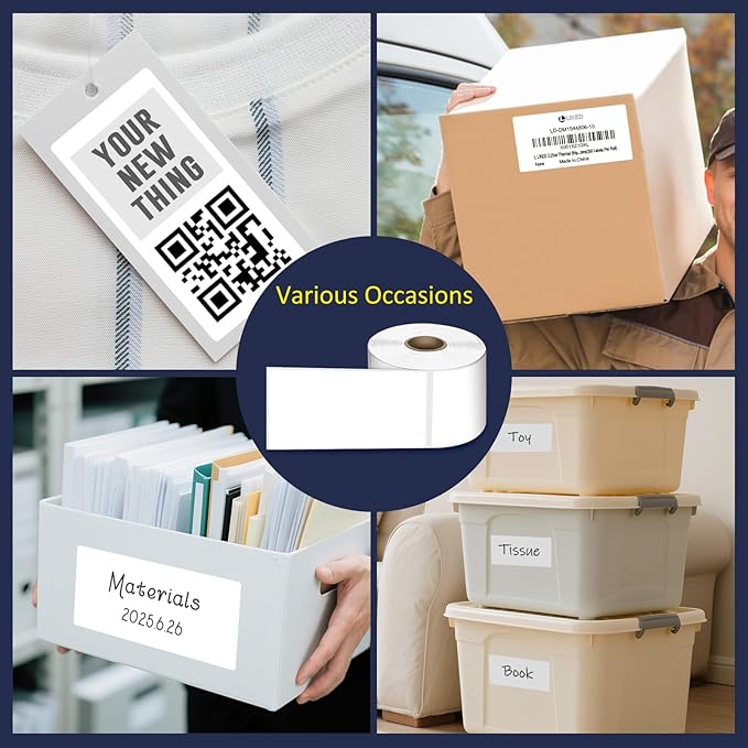 L LIKED 2.25" x 4" Direct Thermal Label, Permanent Adhesive Shipping Postage - Image 8