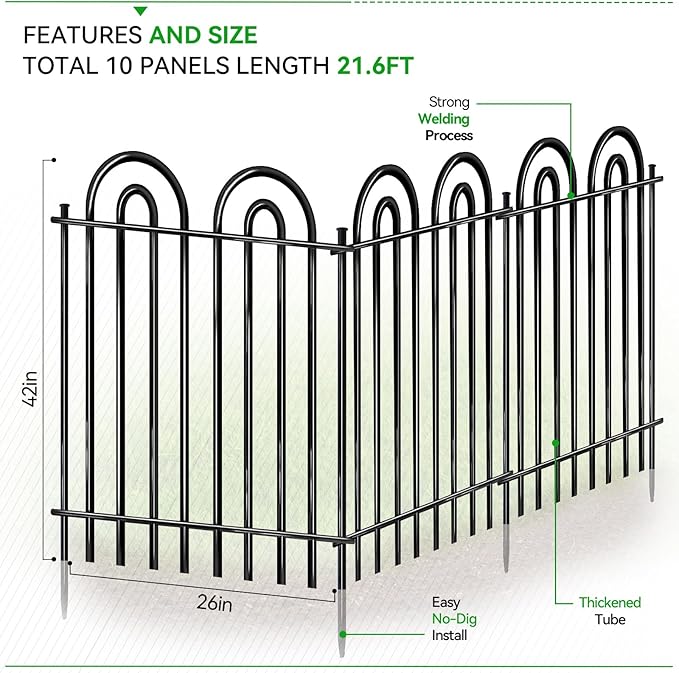 10 Panels Garden Tube Fence - Image 2
