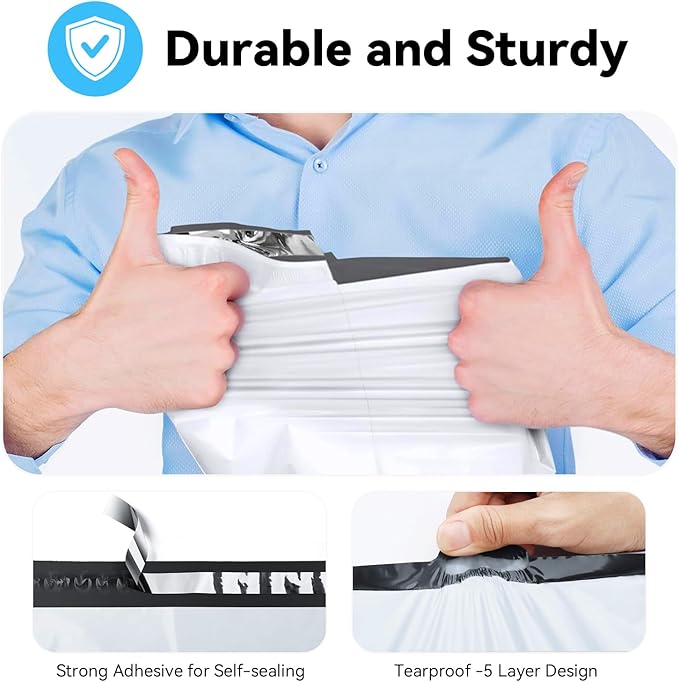 14.5 x 19" Poly Mailers 500PCS, 5 Layer Waterproof Shipping Bags - Image 5