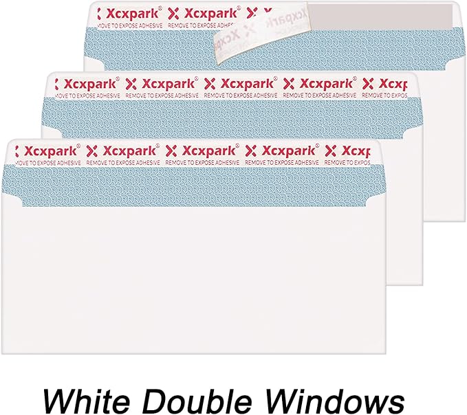 120 PCS #10 Double Window White Security Envelopes - Image 5