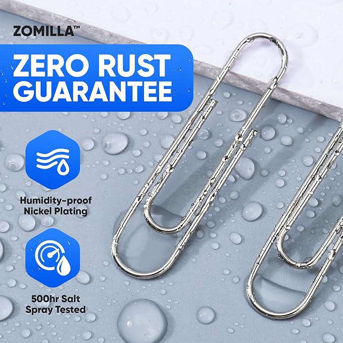 Paper Clips, Zomilla 1000 Pcs Paperclips, 1-2/7" Medium Paper Clip, Rustproof - Image 4