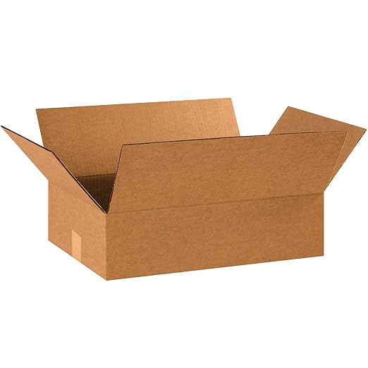 TAPE LOGIC 18 x 12 x 5 Corrugated Cardboard Boxes, Flat 18"L x 12"W x 5"H by TapeLogic