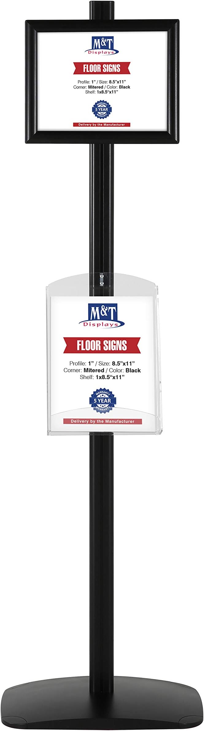 M&T Displays Free Standing Aluminum Display Stand Single Sided Document by MTDisplays