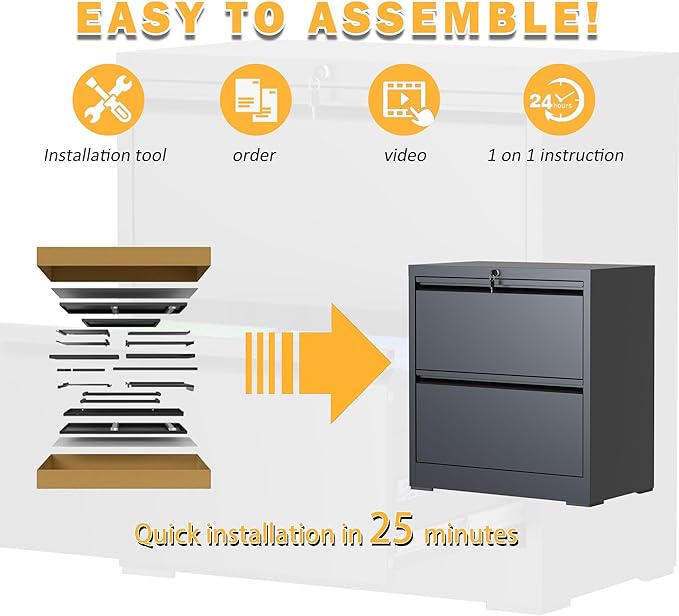 2 Drawer Lateral File Cabinet - Image 7