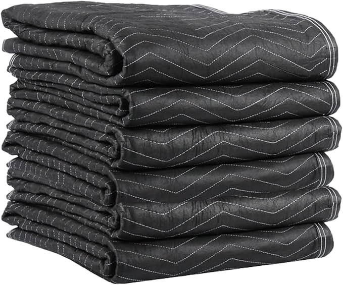 US Cargo Control Moving Blankets Heavy Duty 72"x80" 6-Pack, Heavy Duty Packing by USCargoControl
