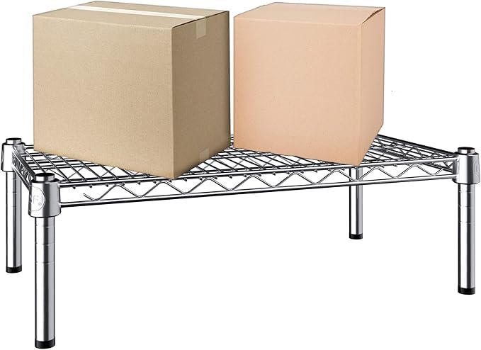 18''W x 24''L x 14''H Chrome Plated Wire Dunnage Rack | Off The Floor Storage - Image 3