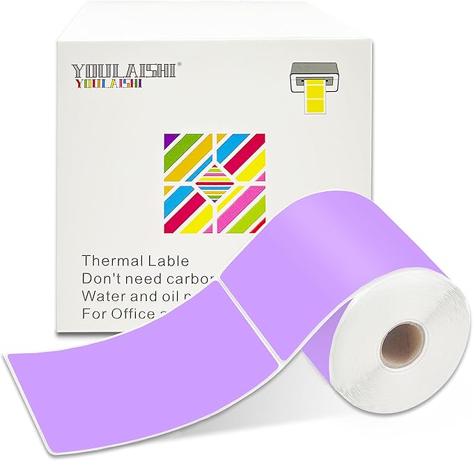 3 X 5 Inch Printable Waterproof Rectangle Color Coding Labels, 300 Per Roll by YOULAISHI