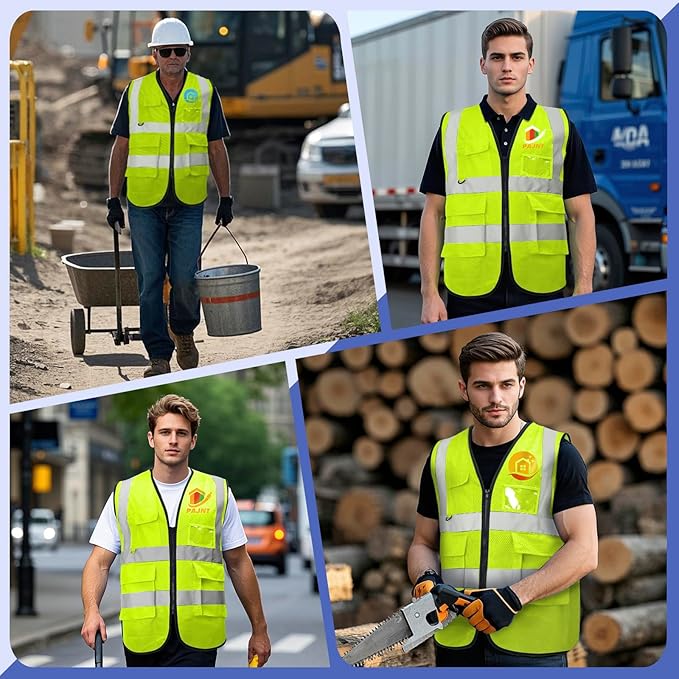 BeautyWill 10/20 Pack Custom Logo Safety Vest, Bulk High Visibility Class 2 - Image 6