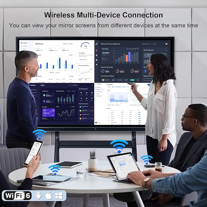 75" Smart Board, 4K UHD Interactive Whiteboard, Digital Touchscreen Smartboard - Image 4