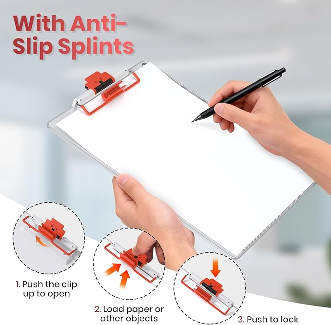 Clipboards with Pen Holder A4 Size 12.5x9 Inch Aluminum Protection Clip Board - Image 3