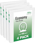 Office Essentials Economy View 3 Ring Binders, 0.5" Round Rings, 0.7" Spine by OfficeEssentials