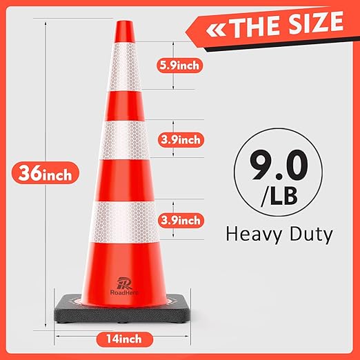 RoadHero 4 Pack Traffic Safety Cones 36 Inch - Image 3