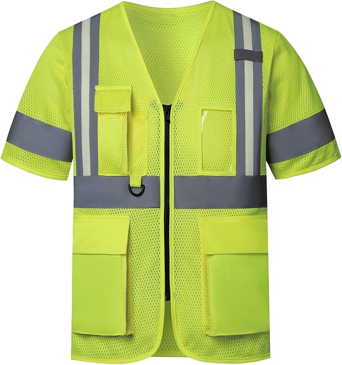 A-SAFETY X SMALL High vis glow Reflective Luminous safety Vest ANSI Class 3 by A-SAFETY