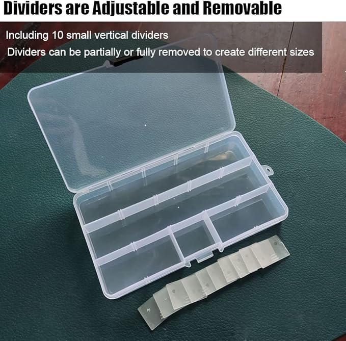 4 Pcs 15 Grids Clear Organizer Box Plastic Storage Container - Image 3