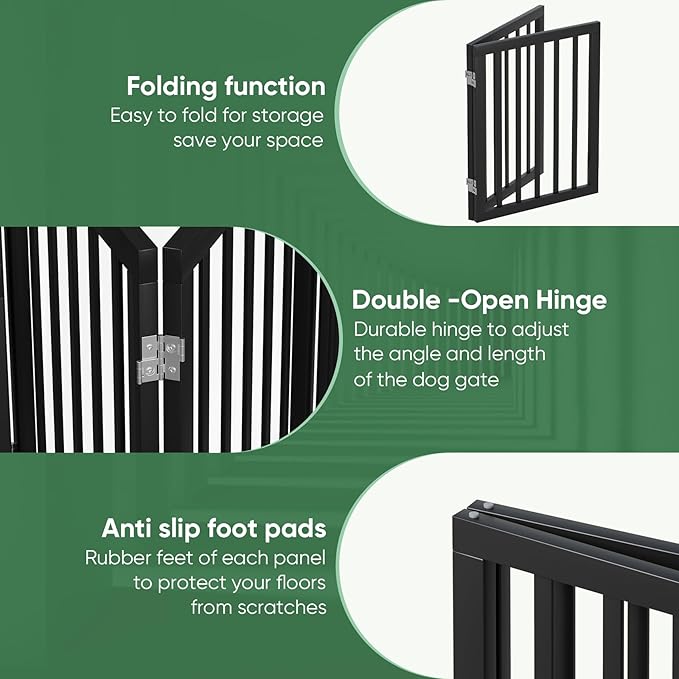 Dog Gate for Doorways, Foldable Dog Gate Indoor, Pet Gates for Doorways Bedroom - Image 4