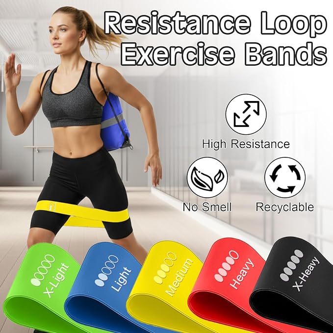 Sratte 120 Pcs Workout Loop Resistance Bands Bulk, Gym Elastic Bands Set - Image 6