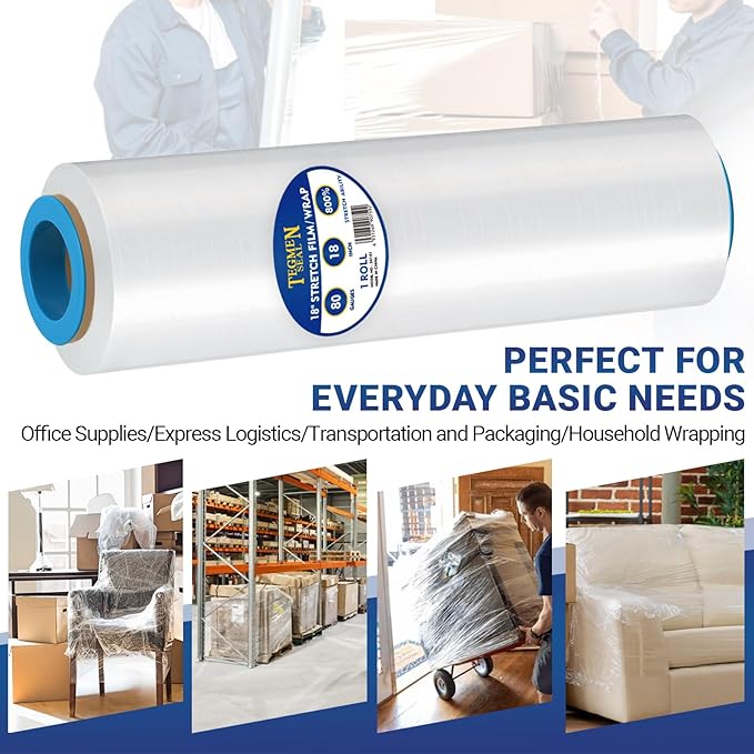 4-Pack 18" Stretch Wrap Rolls - Image 4