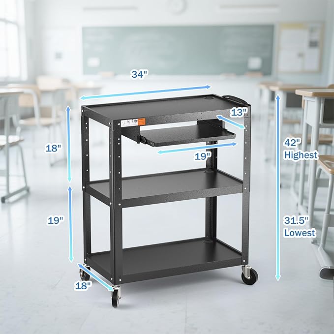 Extra Large Rolling Computer Cart - Image 3