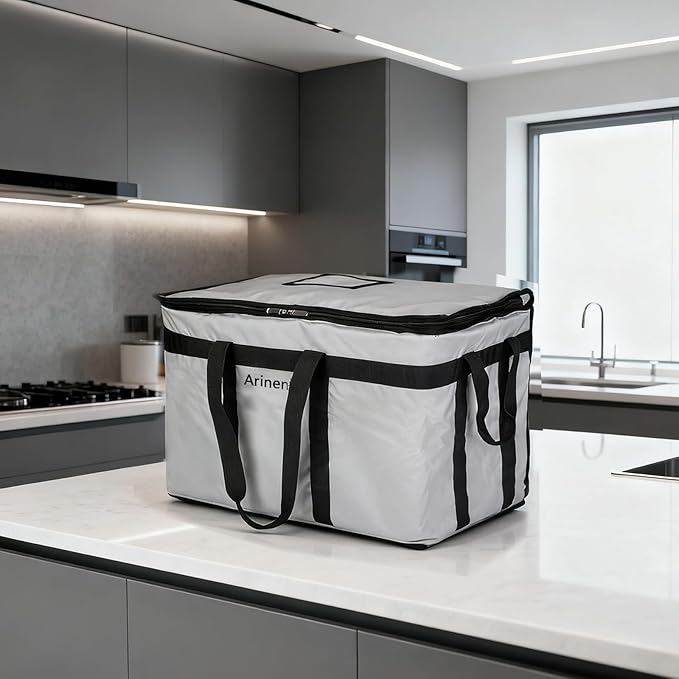 Food Delivery Insulated Bag, Insulated Cold Meal Bag, Built-in Base Plate - Image 6