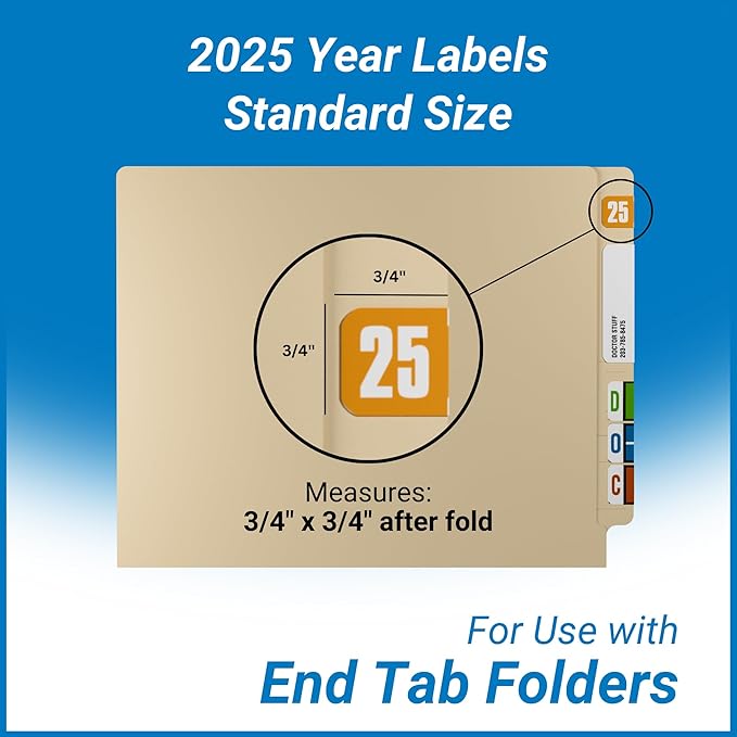 2025 Year Labels, Doctor Stuff 2025 Chart Stickers, Light Orange Color Coded - Image 5