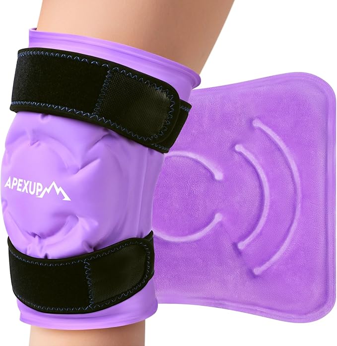 APEXUP Ice Pack for Knee Pain Relief, Large Reusable Wrap After Surgery by APEXUP