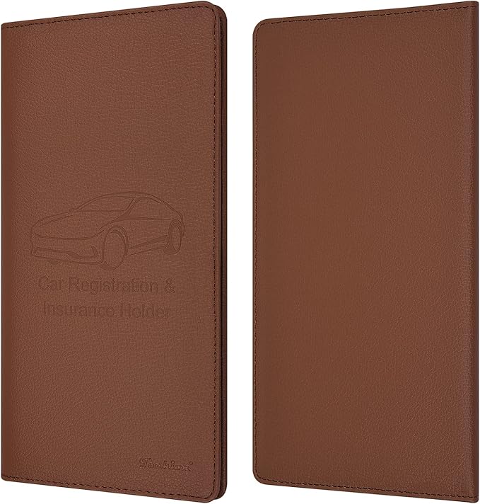 Car Insurance and Registration Holder, 9.5 x 5 Inch PU Leather Vehicle Glove - Image 2