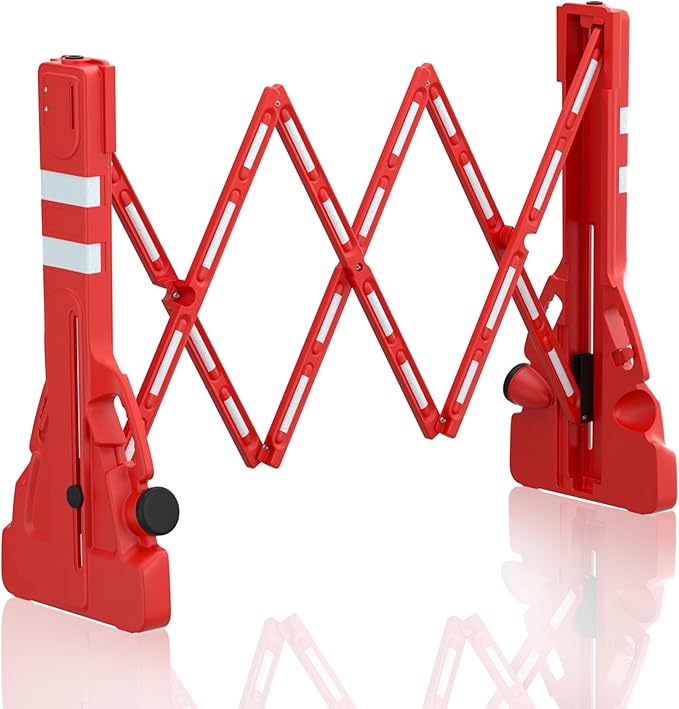 RELIANCER Expandable 7.41ft Safety Barricade, Retractable Security Barrier by RELIANCER