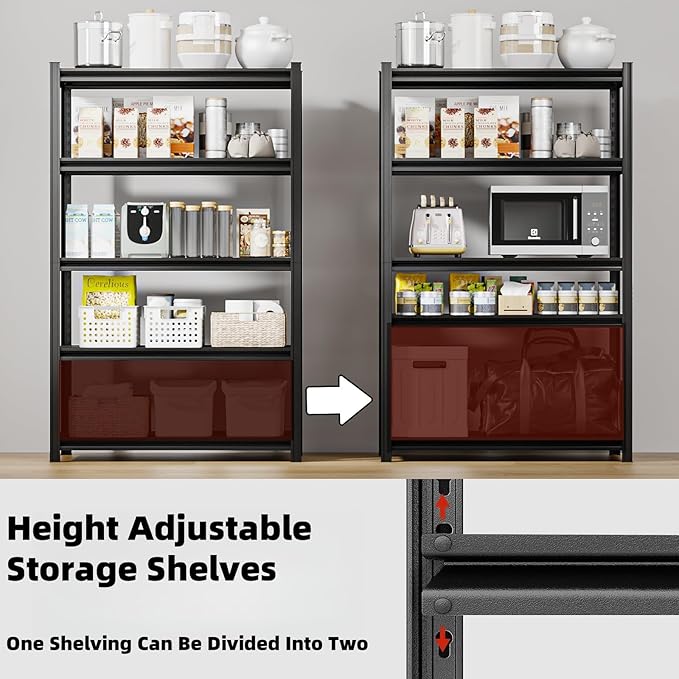 84“H 6T Garage Shelving Heavy Duty Storage Shelves 3500 LBS Adjustable Metal - Image 8