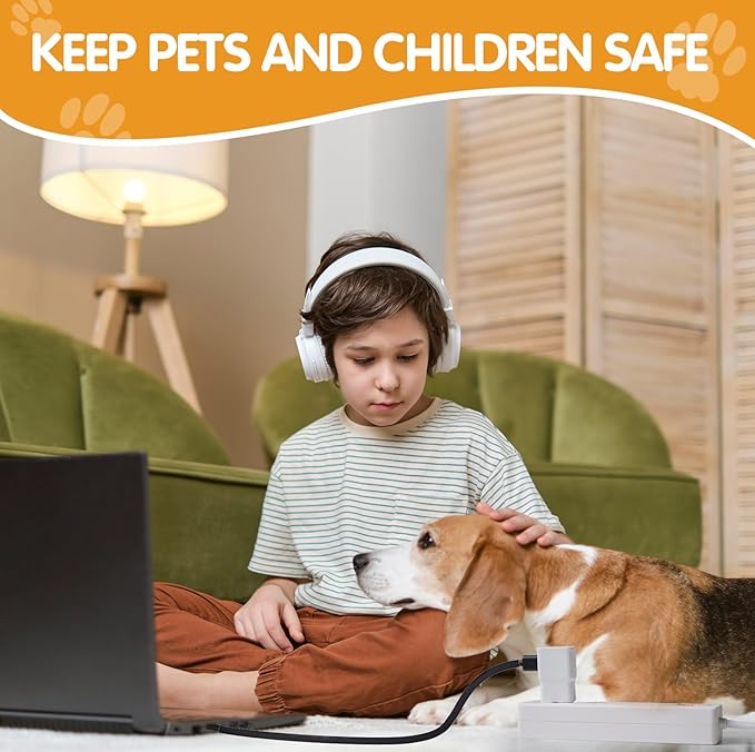 Poen 3 Pack 30ft Cord Protectors from Pets No Chew, 1/2 Inch Ultra Durable Cord - Image 5