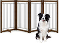 Wire Dog Gate Solid Wood Frame, Anti-Chewing, Indoor Freestanding Pet Gate by Acovy