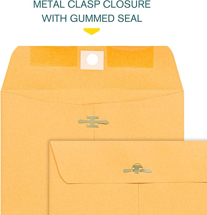 6x9 Clasp Envelopes – 100 Pack Brown Kraft Catalog Envelopes - Image 5