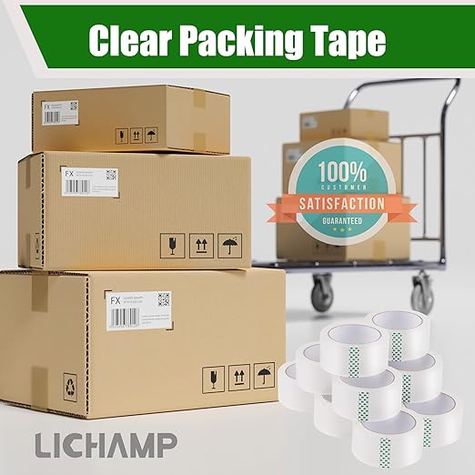 Lichamp Clear Packing Tape, 12 Rolls Heavy Duty Packaging Tape Refill - Image 7