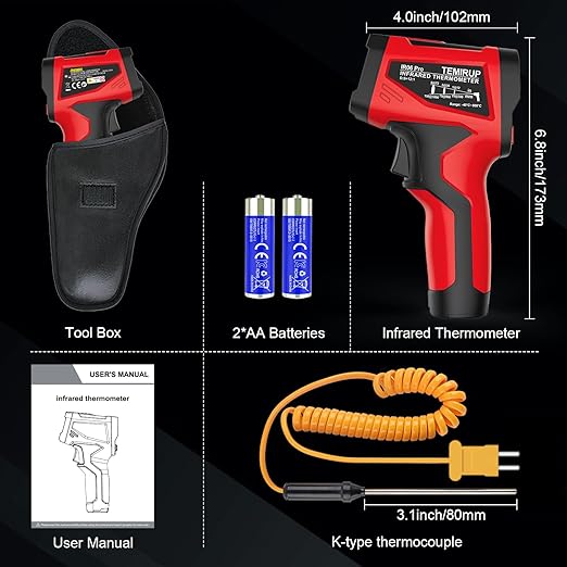 Infrared Thermometer Temperature Gun, TEMIRUP Digital Laser Temperature Gun - Image 9