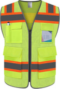 TCCFCCT Reflective Safety Vest 5 Pockets Mesh High Visibility Vest by TCCFCCTPROFESSIONALSAFETYSOLUTIONS