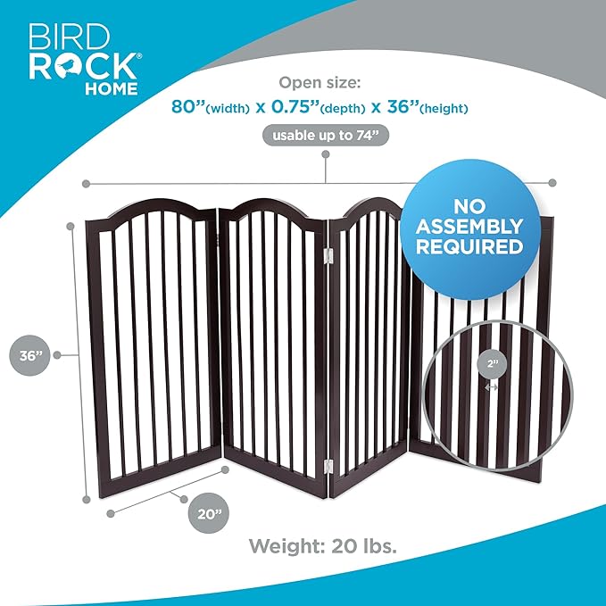 INTERNET'S BEST Arched Top Dog Gate | 4 Panel, and Porch | Portable, Extra Wide - Image 2