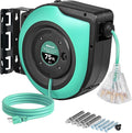 Retractable Cord Reel, 75 FT Heavy Duty Extension Cord, 14AWG/3C SJTOW by Wilawels