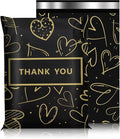 Poly Mailers 10x13 Inch 25 Pcs, Heart printed Thank You Shipping Bags by VAPULCIO
