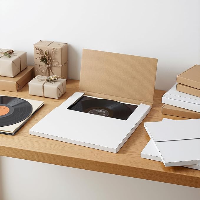 HORLIMER 12.8x12.8x1 Vinyl Record Shipping Boxes Set of 25, Moving Storage - Image 3