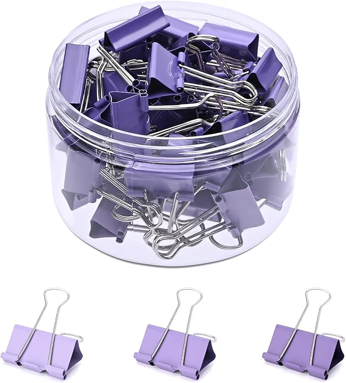 Temiary Aesthetic Binder Clips, Binding Paperwork Clamps by Temiary