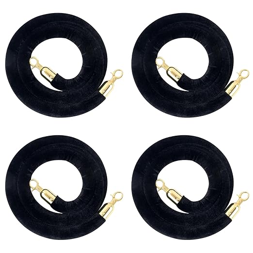 Velvet Stanchion Rope, 5 Feet Crowd Control Stanchion Ropes Safety Barrier by LepoHome