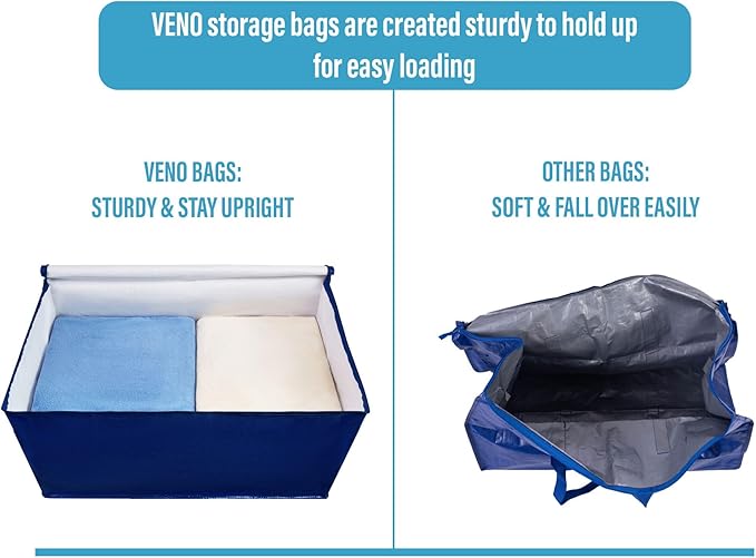VENO 8 Pack Moving Bags and Large Christmas Decoration Storage Bins - Image 5