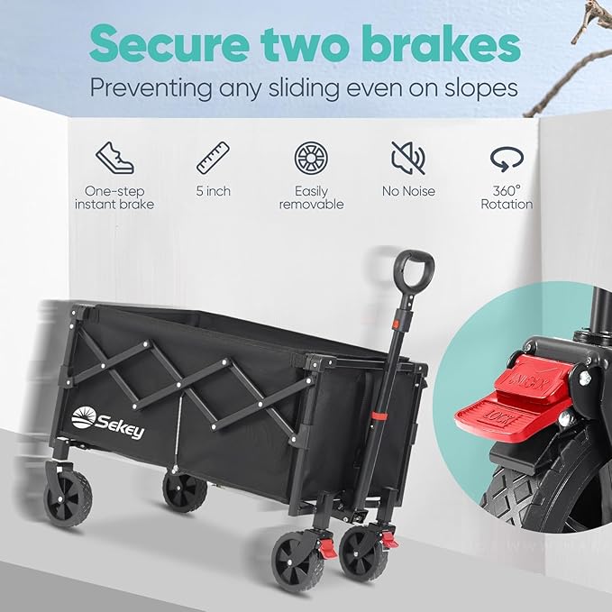 Sekey Collapsible Wagon Cart Foldable - Image 3