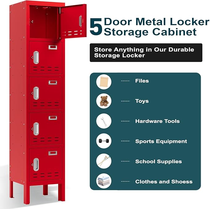 Metal Lockers - 66" Height Steel Lockers - Image 5