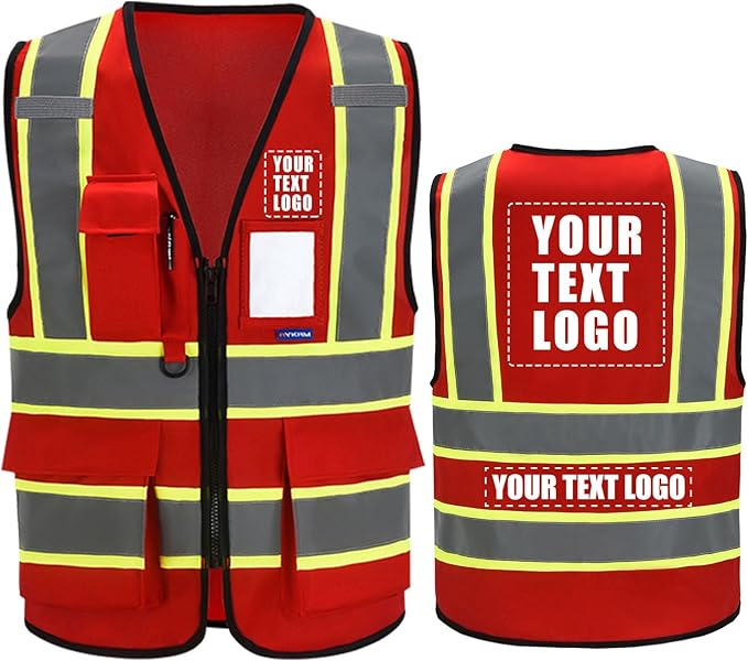AYKRM Custom Logo Personalised Printed High Visibility Reflective 2 two tone by AYKRM