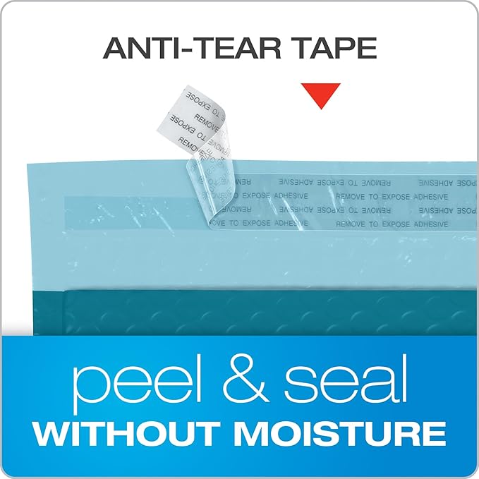 Quality Park Bubble Mailers, 8.25 x 11 Shipping Envelopes, Water Resistant Blue - Image 4
