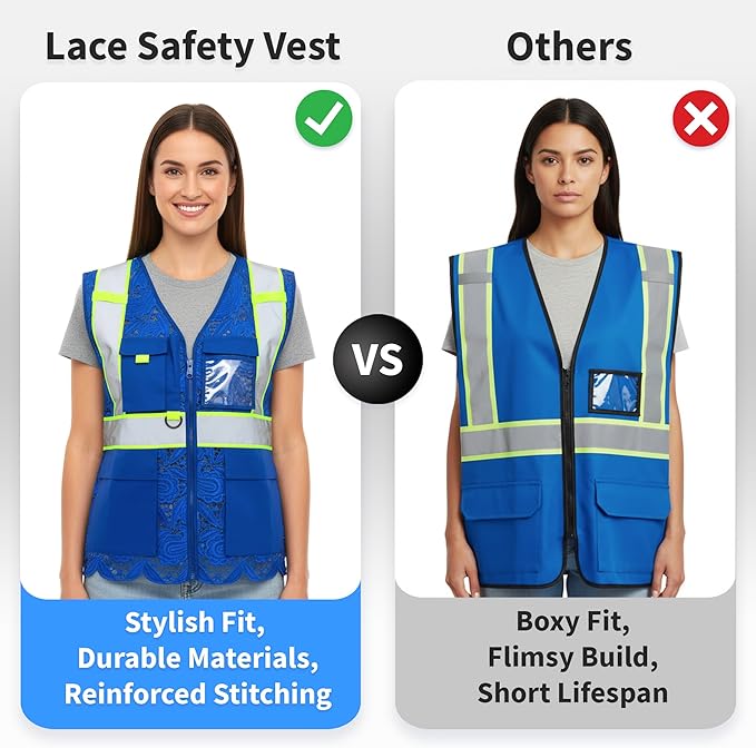 Lace-Mesh Safety Vest for Women & Men - Image 7
