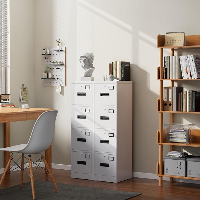 Aobabo 4 Drawer File Cabinet, Metal Filing Cabinet - Image 4