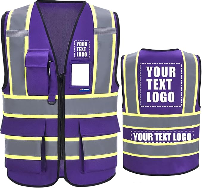 AYKRM Custom Logo Personalised Printed High Visibility Reflective 2 two tone by AYKRM