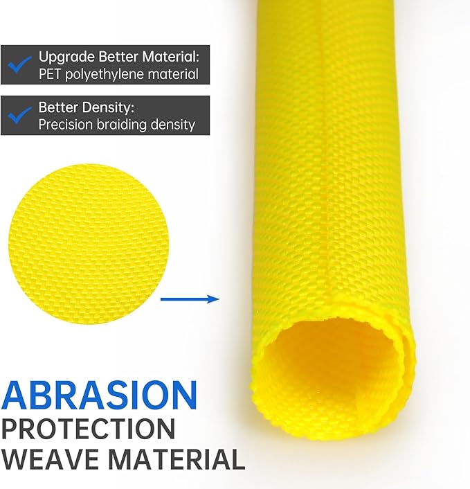 Split Braided Cable Sleeve，Flexible Wire Loom Tubing, Automotive Cord Protector - Image 3